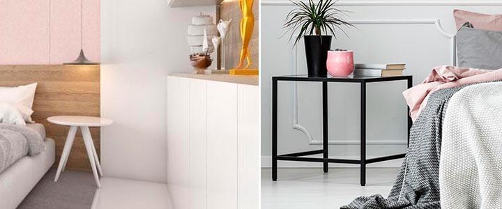 Decoración minimalista mesita de noche