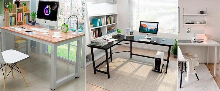 Escritorios de mesa modernos y bonitos tamaño pequeño y grande