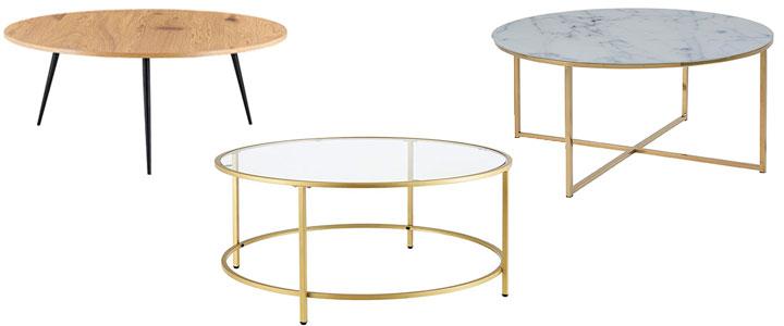 Mesas redondas bajas de todos los precios, colores y diseños
