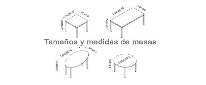 Calcular tamaños y medidas de mesas extensibles